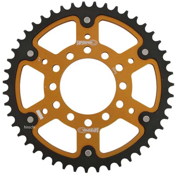 SUPERSPROX リアスプロケット ステルス 530-47T ゴールド