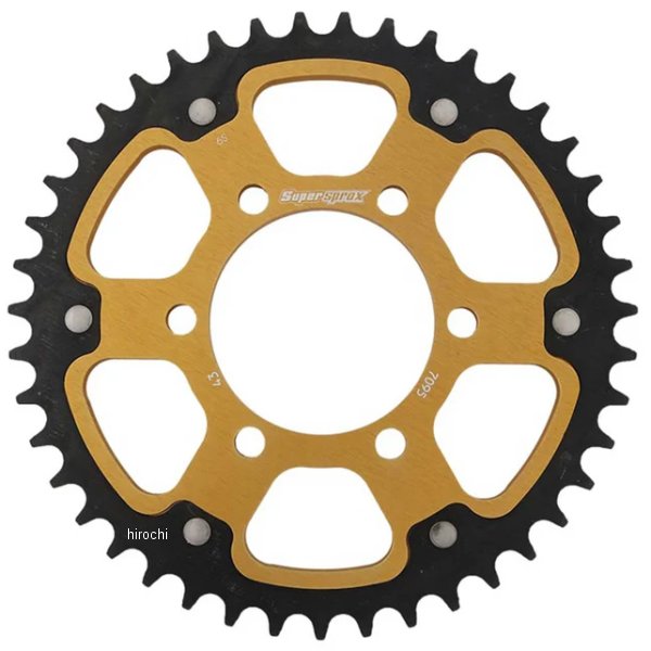 SUPERSPROX リアスプロケット ステルス 525-43T ゴールド