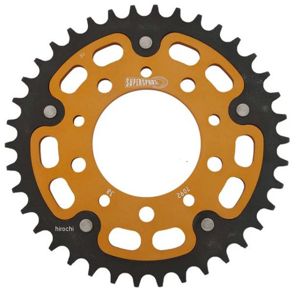 SUPERSPROX リアスプロケット ステルス 525-38T ゴールド