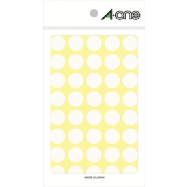 806-6565  エーワン(TM) カラーラベル 丸型 15mmΦ 白 (14枚入)