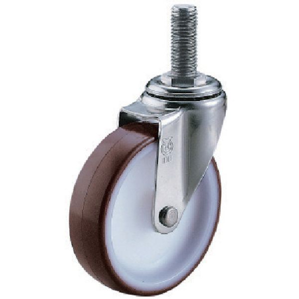 ねじ込み式 自在 ステンレスキャスター ウレタン 車輪径100mm SUS-ET型 ネジ寸法M16×40ピッチ2