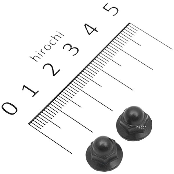 フランジフクロナット M5 黒 2個入り