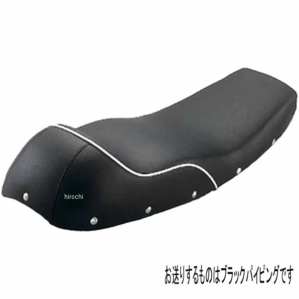 カフェ・スリーシート 08年以前 SR500、SR400 ノーマルタンク用 黒パイピング