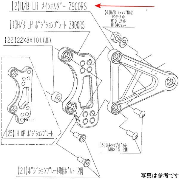H/B LH ホルダー Z900RS