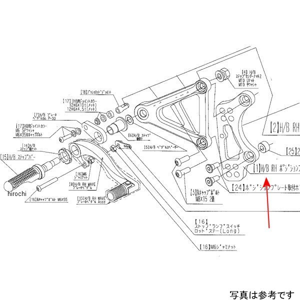 H/B RH Pプレート Z900RS