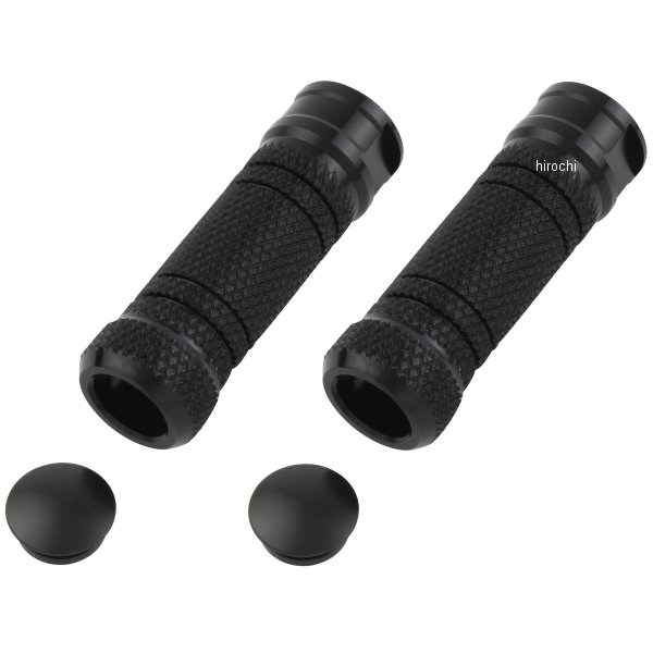 ポッシュ POSH アルミマシンドステップバー ローレット エグリ M8貫通穴 黒