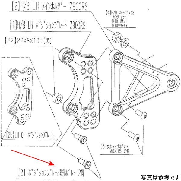 LH Pプレート取り付けBTセット Z900RS