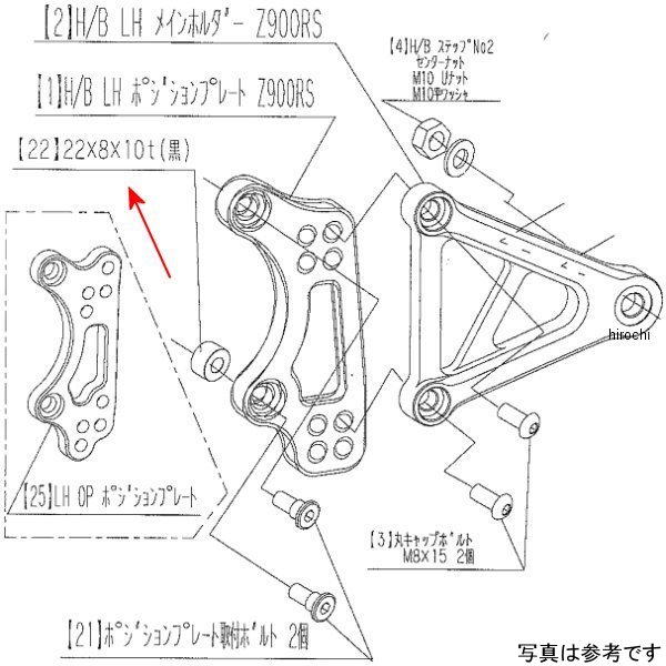 LH Pプレート取り付けカラー Z900RS
