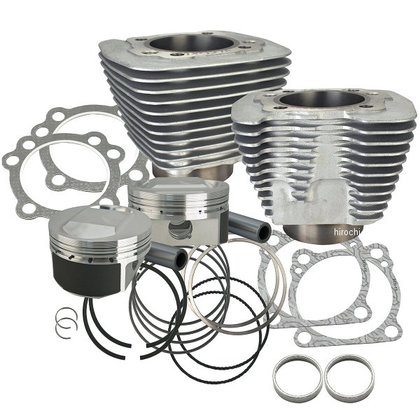 S＆S シリンダーセット 3-1/2" 86年-03年 スポーツスター1200 シルバー