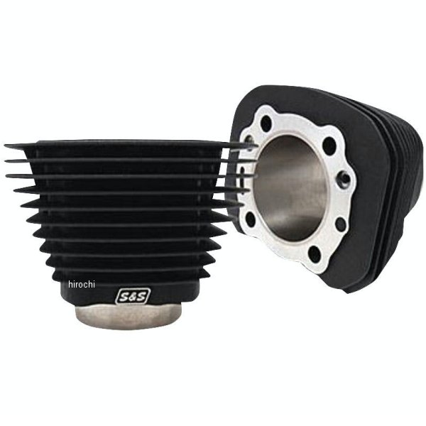 S＆S シリンダーセット 3-1/2" 86年-19年 スポーツスター リンクルブラック