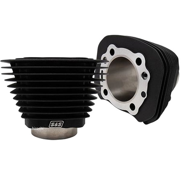 S＆S シリンダーセット 3-9/16" 86年-21年 スポーツスター リンクルブラック