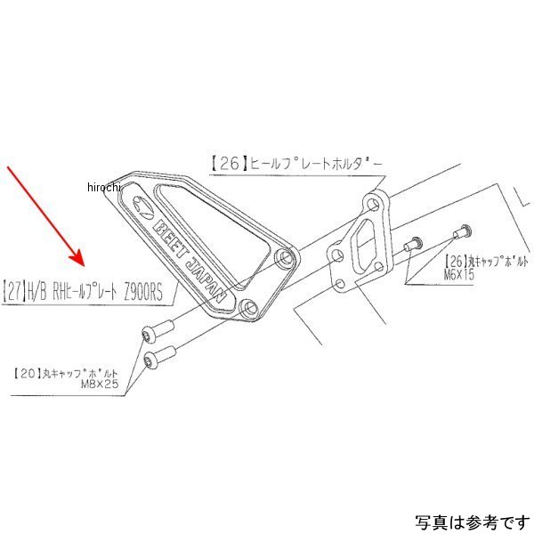 ヒールガードプレート(R) Z900RS