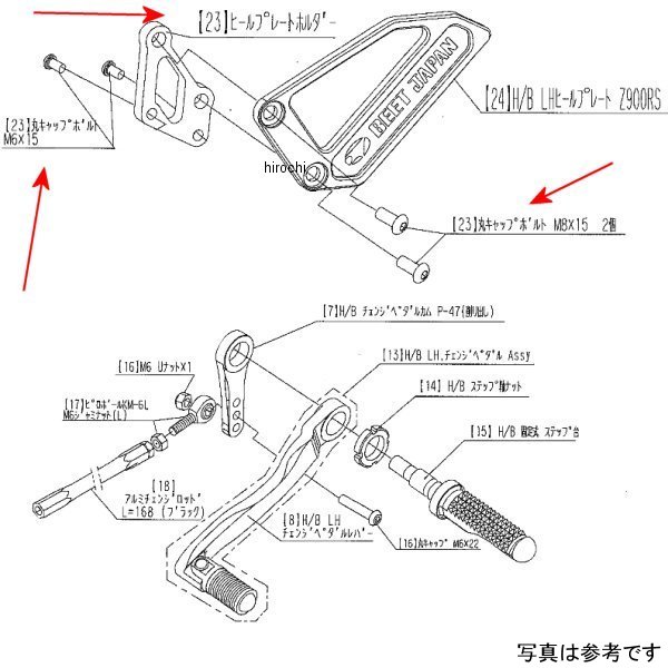 ヒールガードPホルダー(L) Z900RS