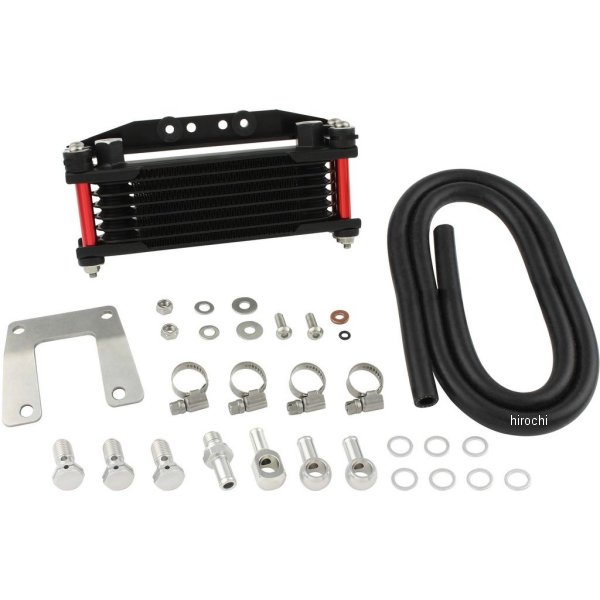 オイルクーラーKIT ヘッドボトムマウント 取り出し無し モンキー、ゴリラ レッドパイプ