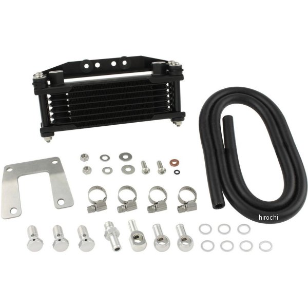 オイルクーラーKIT ヘッドボトムマウント 取り出し無し モンキー、ゴリラ ブラックパイプ