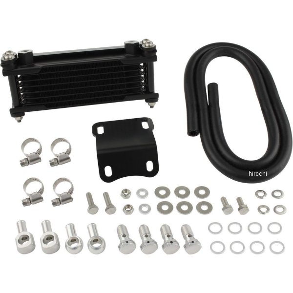 オイルクーラーKIT ヘッドライトボトムマウント 取り出し無し モンキー、ゴリラ ブラックパイプ