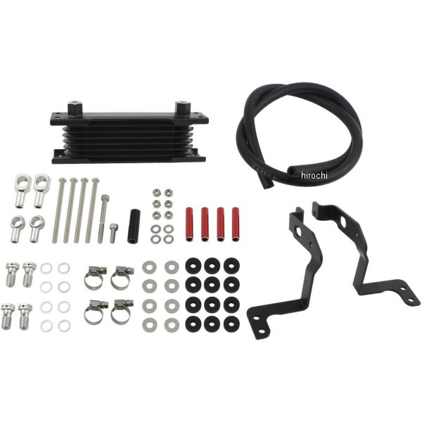 オイルクーラーKIT フレームマウント 取り出し無し モンキー、ゴリラ レッドパイプ