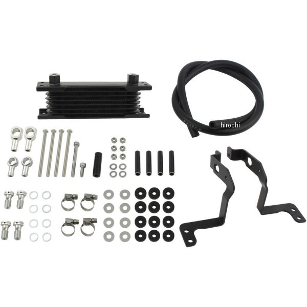 オイルクーラーKIT フレームマウント 取り出し無し モンキー、ゴリラ ブラックパイプ