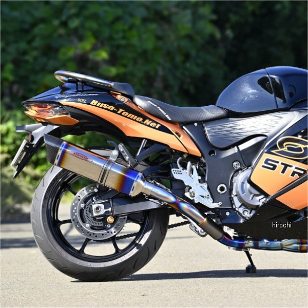 ストライカー フルエキゾースト SC インターモデル OFF-TYPE B 4-2-1 STD シングル 政府認証 ハヤブサ チタンヒートカラー