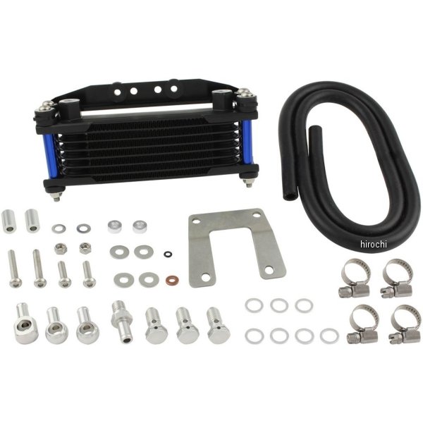 オイルクーラーKIT ヘッドボトムマウント 取り出し無し スーパーカブ50/70/90、リトルカブ ブルーパイプ
