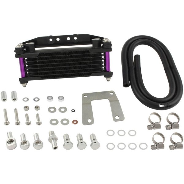 オイルクーラーKIT ヘッドボトムマウント 取り出し無し スーパーカブ50/70/90、リトルカブ ブルーベリーパイプ