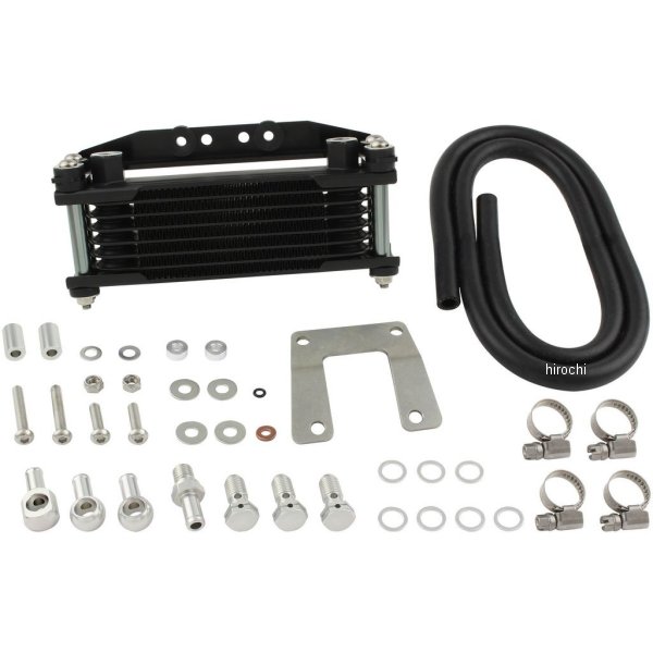 オイルクーラーKIT ヘッドボトムマウント 取り出し無し スーパーカブ50/70/90、リトルカブ ガンメタパイプ