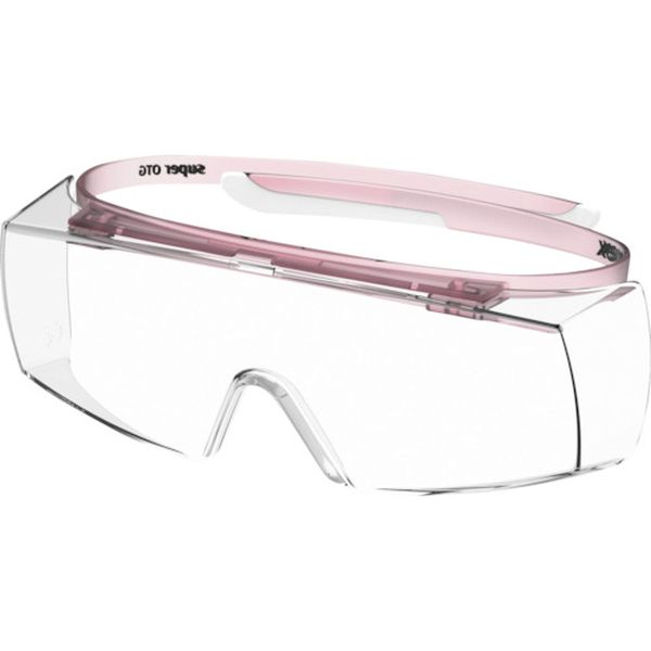一眼型保護メガネ ウベックス スーパー オーバーグラス ペールピンク