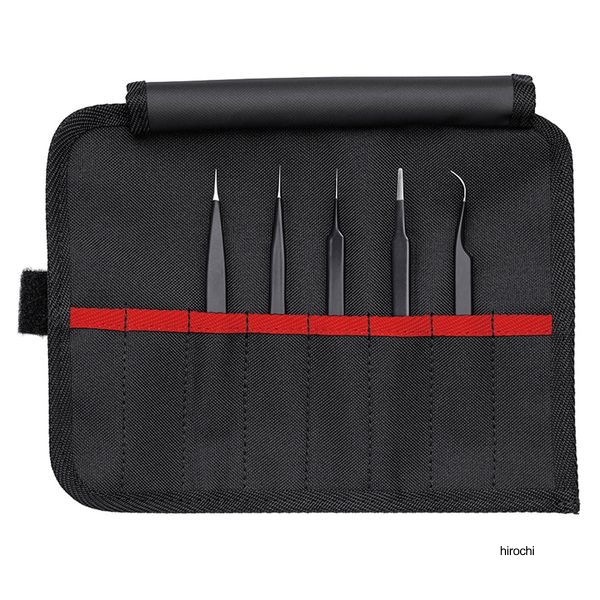 KNIPEX 5本組 汎用ピンセットセット 直X4本 45°曲がり1本