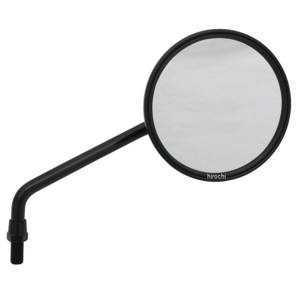ショートラウンドミラー タイプ2 M10 正ネジ 右用 黒