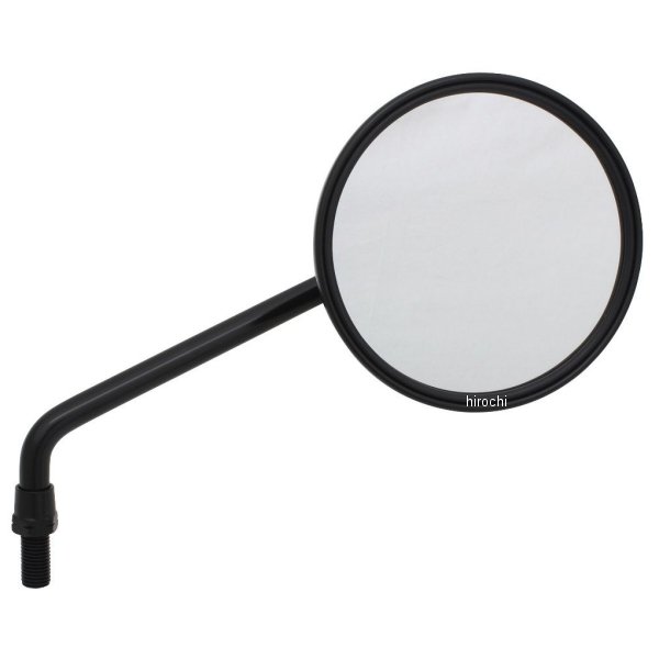 ショートラウンドミラー タイプ2 M10 逆ネジ 右用 黒