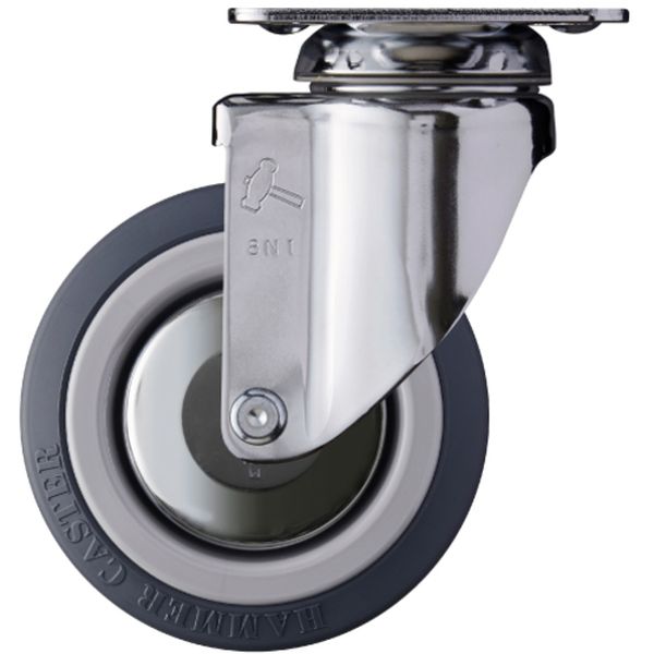 プレート式キャスター プレート式キャスター 自在 ウレタン車輪(ナイロンホイール・ボールベアリング)