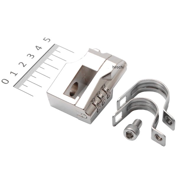 ヘルメットロックホルダー ダイヤル式 22.2mm、25.4mmハンドル対応 シルバー