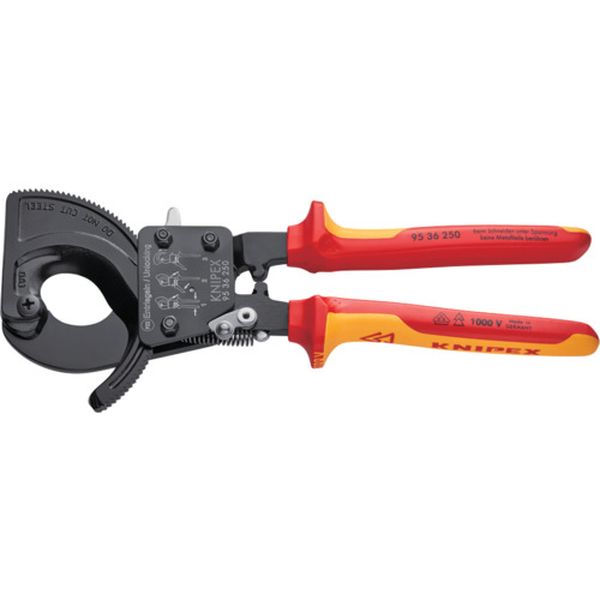 9536250  絶縁ケーブルカッター 1000V(ラチェット式) 250mm