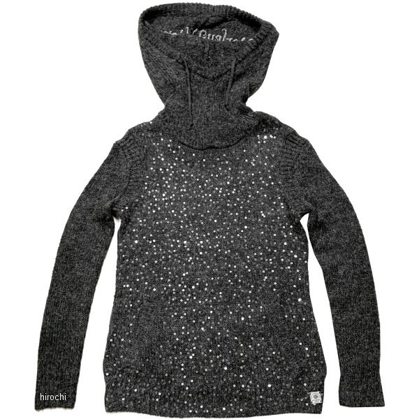 ハーレー純正 新品 長袖 フーデッド セーター シークエンス グレー レディース Sサイズ