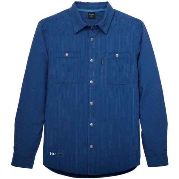 ハーレー純正 新品 長袖 シャツ アンプリファイヤーレイルロード 青 Sサイズ