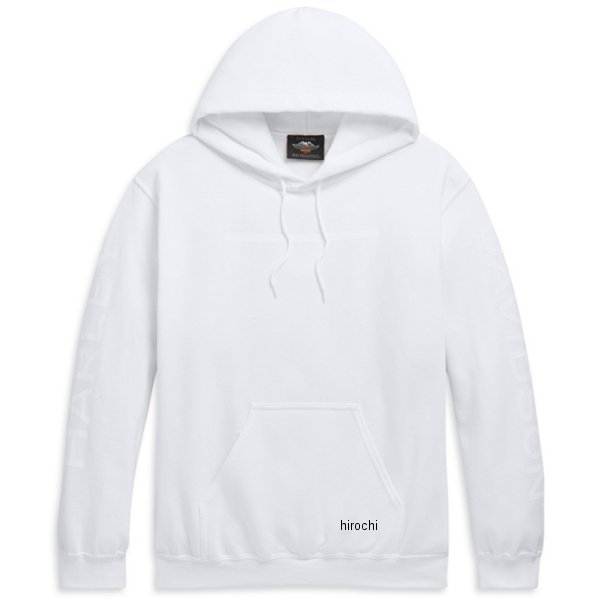 ハーレー純正 新品 長袖 プルオーバー パーカー スウェットシャツ ハイフン 白 Sサイズ