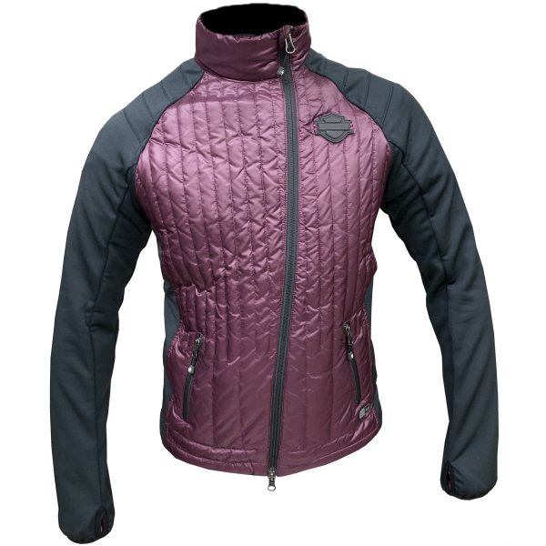 ハーレー純正 新品 パッカブルジャケット ミッドレイヤー 紫/黒 レディース Mサイズ