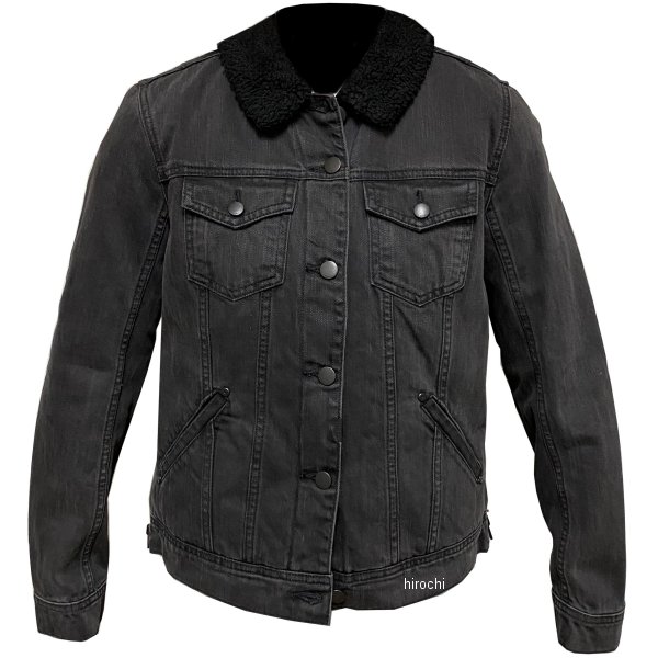 ハーレー純正 新品 デニムジャケット フリースカラー 黒 レディース Sサイズ