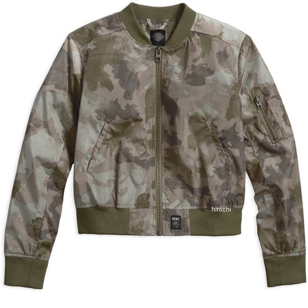ハーレー純正 新品 ボンバージャケット クロップド スカル カモ レディース Mサイズ