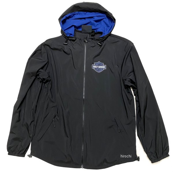 ハーレー純正 新品 ウインドブレーカー コントラストフード 黒 XLサイズ