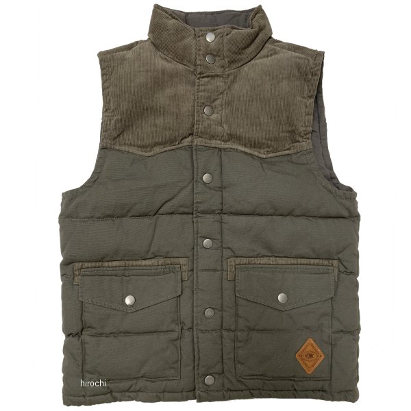 ハーレー純正 新品 ベスト キャンバス＆コーデュロイ ダークグリーン Sサイズ