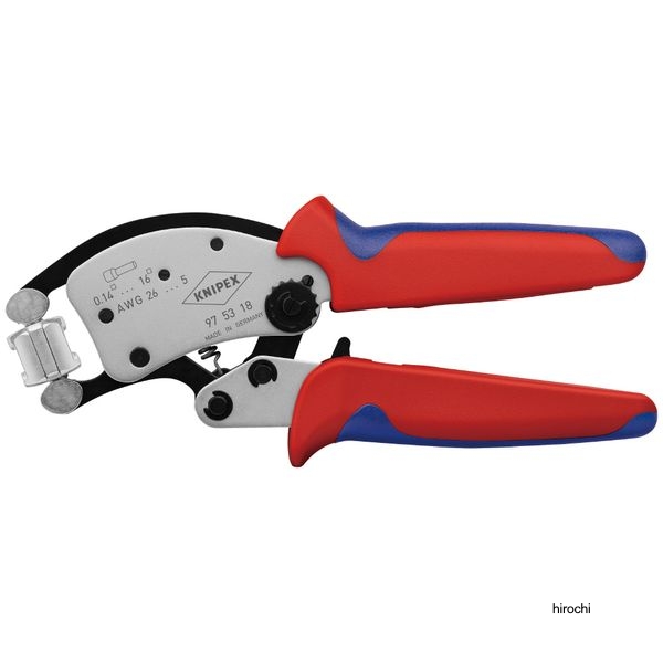KNIPEX Twistorツイスター16 フェルール用圧着プライヤー クリンピング能力0.14-16.0mm2 コンフォートハンドル