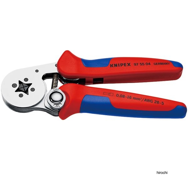 KNIPEX ワイヤーエンドスリーブ圧着ペンチ コンフォートハンドル 180mm クロムメッキ