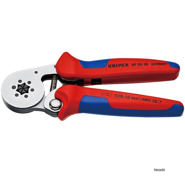 KNIPEX ワイヤーエンドスリーブ圧着ペンチ コンフォートハンドル 180mm クロムメッキ