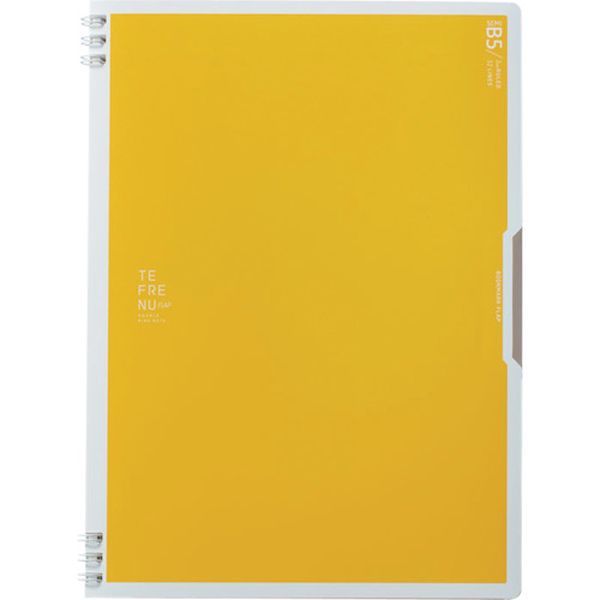 ダブルリングノート テフレーヌ フラップ セミB5 黄