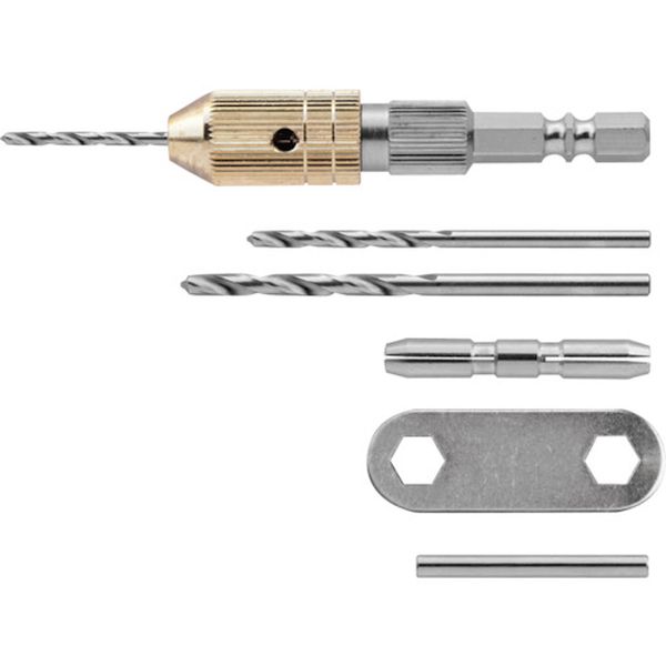 276-0207  電動用精密ドリルチャック(ドリル付) 0.1～3.2mm