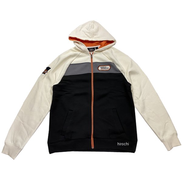 ハーレー純正 新品 パーカー レーシングフーディー 黒/白 Mサイズ