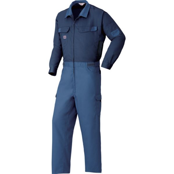 9920001L 610-2751  空調つなぎ服［［R上］］001ネイビーブルー Lサイズ