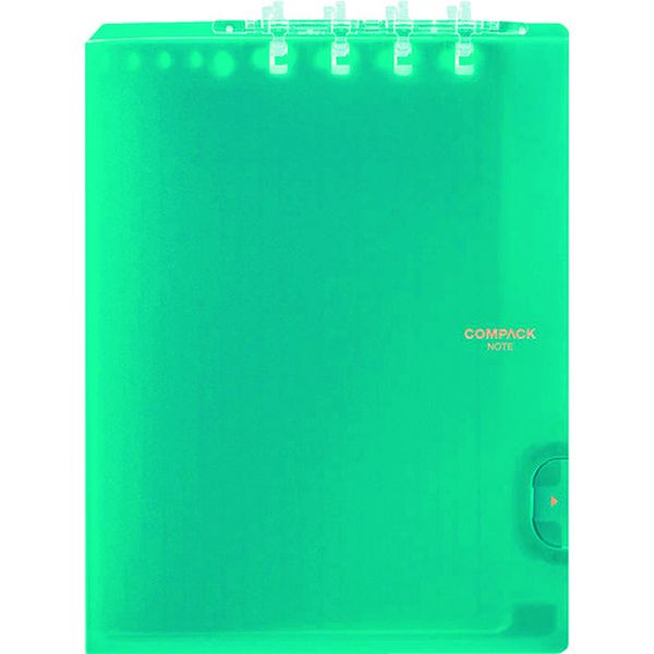 二つ折りリングノートコンパックノートB5 水色