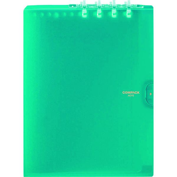 二つ折りリングノートコンパックノートA4 水色